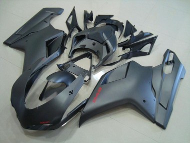 ABS 2007-2014 Matte Black Ducati 848 1098 1198 Motorcycle Fairings Kit UK