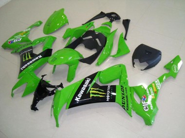 ABS 2008-2010 Green Monster Kawasaki ZX10R Motor Bike Fairings UK