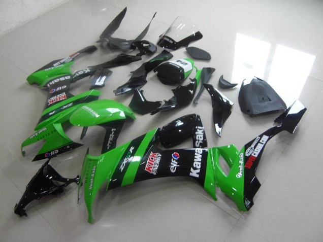 ABS 2008-2010 Green Black Kick Kawasaki ZX10R Replacement Motorcycle Fairings UK