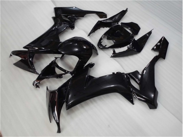 ABS 2008-2010 Glossy Black Kawasaki ZX10R Motorcycle Fairing Kit UK