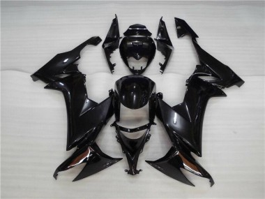 ABS 2008-2010 Glossy Black Kawasaki ZX10R Motorcycle Fairing Kit UK