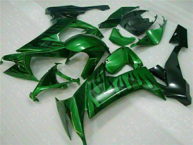 ABS 2008-2010 Green Flame Kawasaki ZX10R Bike Fairings UK