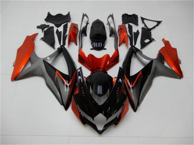 ABS 2008-2010 Black Orange Grey Suzuki GSXR 600/750 Motorbike Fairing Kits UK