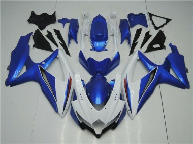 ABS 2008-2010 White Blue Suzuki GSXR 600/750 Replacement Fairings UK