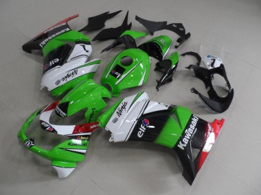 ABS 2008-2012 Green White Black Kawasaki ZX250R Motor Fairings UK