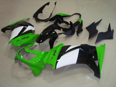 ABS 2008-2012 Green White Black Kawasaki ZX250R Replacement Motorcycle Fairings UK