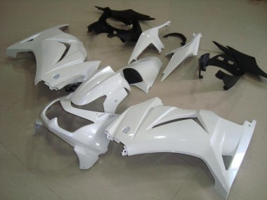 ABS 2008-2012 Pearl White Kawasaki ZX250R Motorcycle Fairings Kits UK