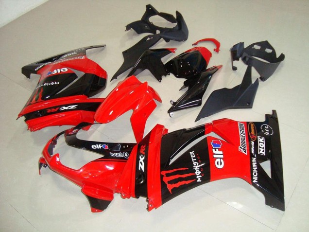 ABS 2008-2012 Red Monster Kawasaki ZX250R Motor Fairings UK