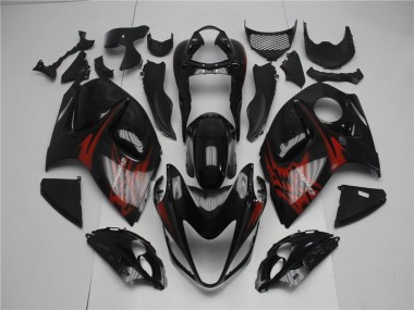 ABS 2008-2019 Black Red Suzuki GSXR 1300 Hayabusa Motor Bike Fairings UK