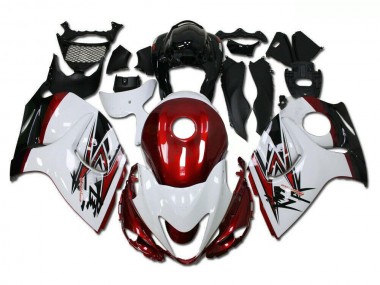 ABS 2008-2019 White Red Suzuki GSXR 1300 Hayabusa Motorcycle Fairings Kits UK