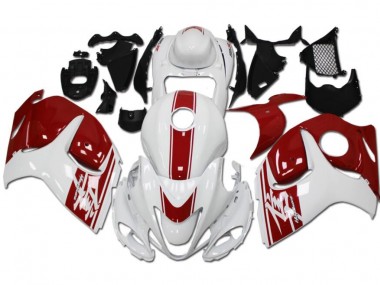 ABS 2008-2019 White Red Suzuki GSXR 1300 Hayabusa Replacement Fairings UK