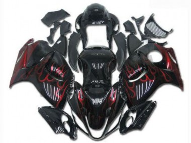 ABS 2008-2019 Black Red Suzuki Hayabusa GSXR1300 Motorcylce Fairings UK