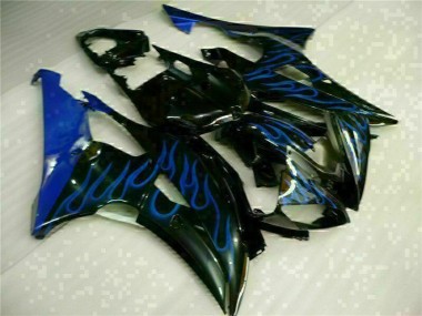 ABS 2008-2016 Blue Flame Black Yamaha YZF R6 Motorcylce Fairings UK