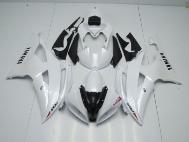 ABS 2008-2016 Pearl White and Red Sticker Yamaha YZF R6 Motorcycle Fairings Kits UK