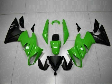 ABS 2009-2011 Green Black Kawasaki EX650 Motor Bike Fairings UK