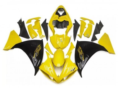 ABS 2009-2011 Yellow Black Yamaha YZF R1 Bike Fairings UK