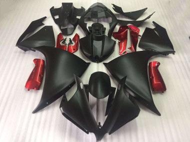 ABS 2009-2011 Matte Black Glossy Red Yamaha YZF R1 Motorcycle Fairings Kit UK