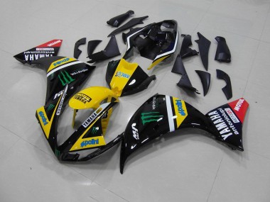 ABS 2009-2011 Yellow Black Monster Yamaha YZF R1 Motorcycle Fairing UK