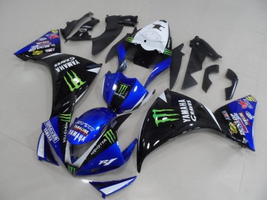 ABS 2009-2011 Blue Black Monster Yamaha YZF R1 Bike Fairings UK