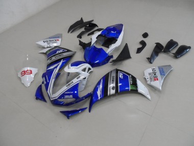 ABS 2009-2011 Blue White Yamaha YZF R1 Bike Fairing Kit UK