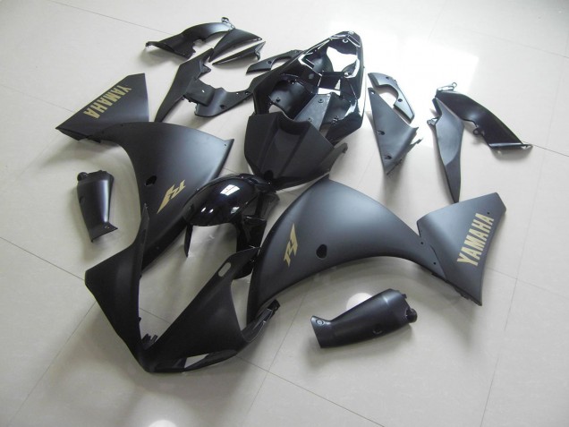 ABS 2009-2011 Matte Black Gold Sticker Yamaha YZF R1 Motorcycle Fairings Kits UK