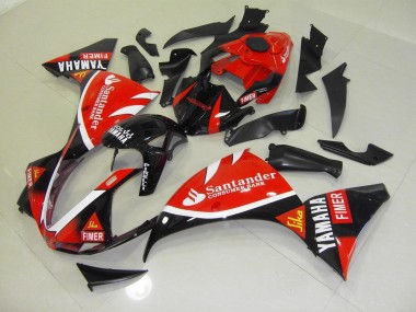 ABS 2009-2011 Red Black Santander Yamaha YZF R1 Replacement Fairings UK