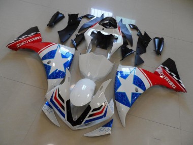 ABS 2009-2011 White Black Ducati Star Yamaha YZF R1 Motorcycle Fairings UK