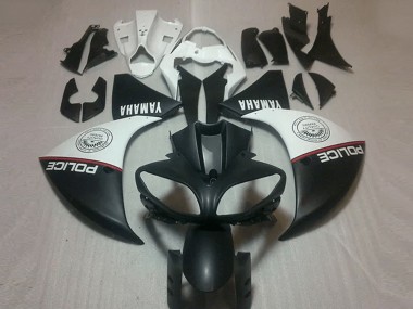 ABS 2009-2011 Matte Black White Yamaha YZF R1 Bike Fairing UK