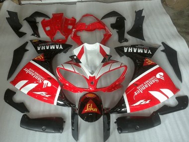 ABS 2009-2011 Red White and Black Graphic Yamaha YZF R1 Motorbike Fairing UK