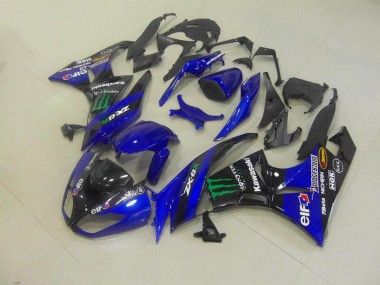 ABS 2009-2012 Blue Monster Kawasaki ZX6R Bike Fairing Kit UK