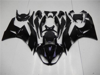 ABS 2009-2012 Glossy Black Kawasaki ZX6R Motorbike Fairing UK