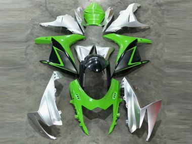 ABS 2011-2021 Green Silver Suzuki GSXR 600/750 Motor Fairings UK