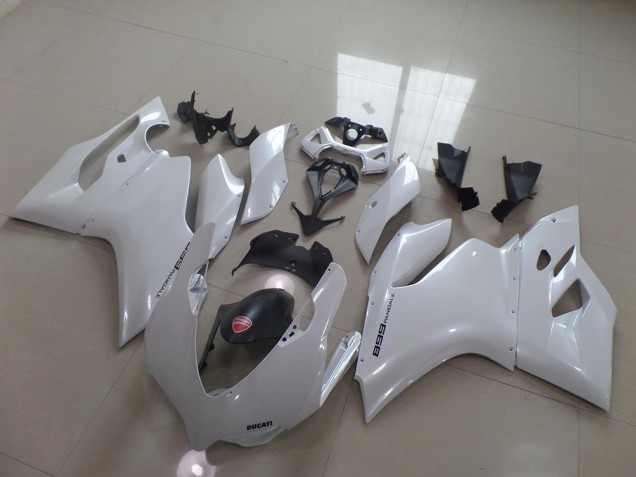 ABS 2011-2014 Pearl White Ducati 1199 Motorcycle Fairing Kit UK