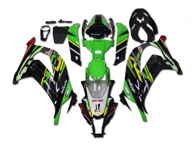 ABS 2011-2015 Green Black Kawasaki ZX10R Bike Fairings UK