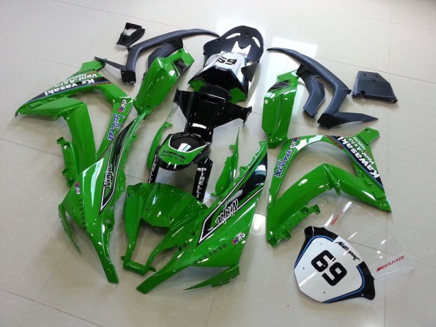 ABS 2011-2015 Green Kawasaki ZX10R Moto Fairings UK