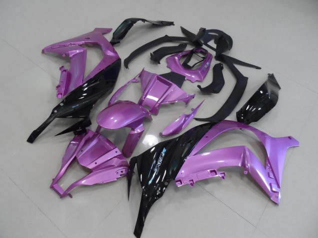 ABS 2011-2015 Pink and Black Kawasaki ZX10R Motorcycle Fairings Kit UK