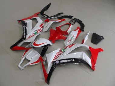 ABS 2011-2015 Red and White Rapid Kawasaki ZX10R Motorcylce Fairings UK