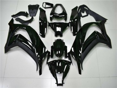 ABS 2011-2015 Glossy Black Kawasaki ZX10R Moto Fairings UK