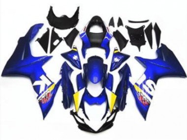 ABS 2011-2021 Blue White Suzuki GSXR 600/750 Moto Fairings UK