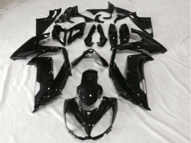 ABS 2012-2016 Glossy Black Kawasaki EX650 Motor Bike Fairings UK