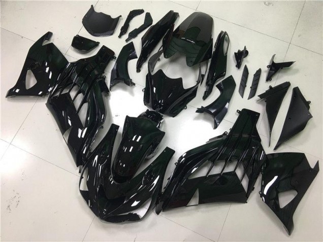 ABS 2012-2021 Glossy Black Kawasaki ZX14R ZZR1400 Moto Fairings UK