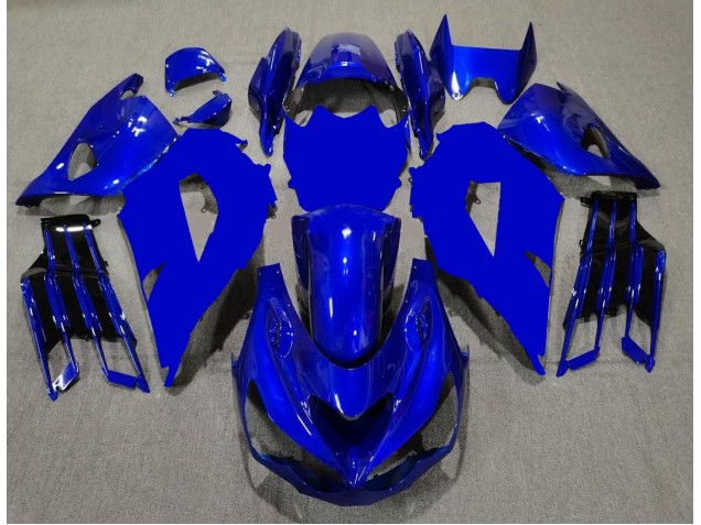 ABS 2012-2021 Blue Black Kawasaki ZX14R ZZR1400 Motor Fairings UK