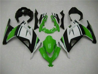 ABS 2013-2016 Green Black Silver Kawasaki EX300 Moto Fairings UK