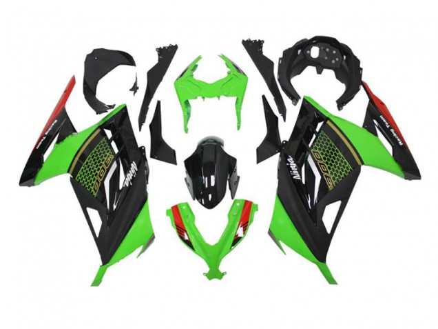 ABS 2013-2016 Green Black Kawasaki EX300 Motor Bike Fairings & Bodywork UK