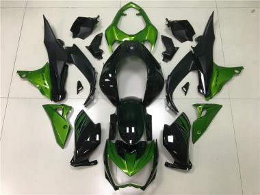 ABS 2013-2016 Green Black Kawasaki Z800 Motorbike Fairing Kits UK