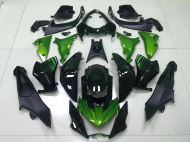 ABS 2013-2016 Green Black Kawasaki Z800 Moto Fairings UK