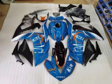 ABS 2015-2022 Blue and White Yamaha YZF R3 Motorcyle Fairings UK