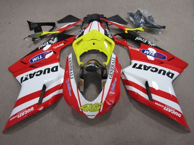 ABS 2007-2014 Red White Generali 46 Ducati 1098 848 Motorcycle Fairings UK