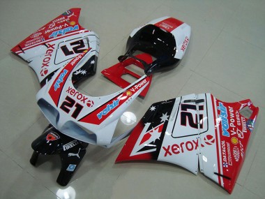 ABS 1993-2005 Red White Xerox 21 Ducati 748 916 996 996S Motorbike Fairing Kits UK