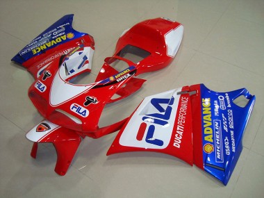 ABS 1993-2005 Red Blue Fila Ducati 748 Motorbike Fairing UK